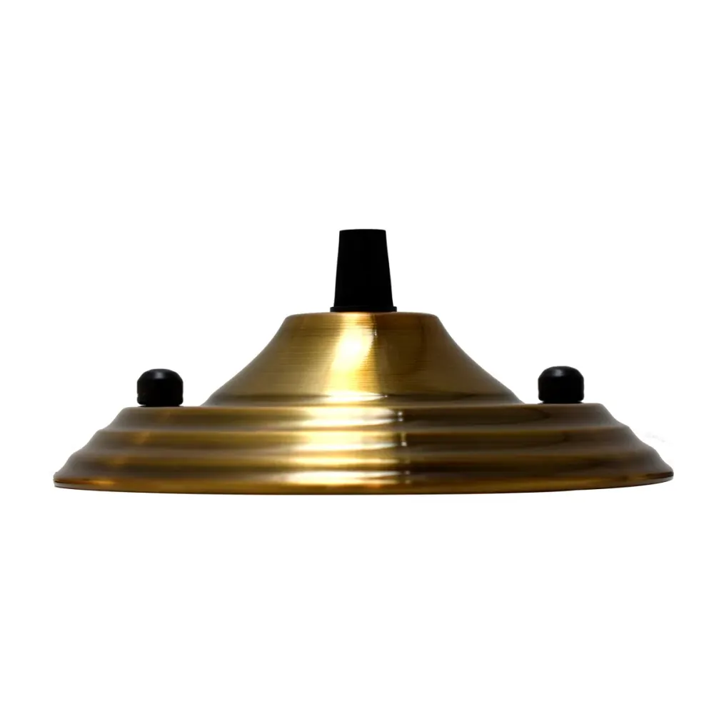140mm Yellow Brass Single Outlet Ceiling Rose Pendant Light Fitting~2658