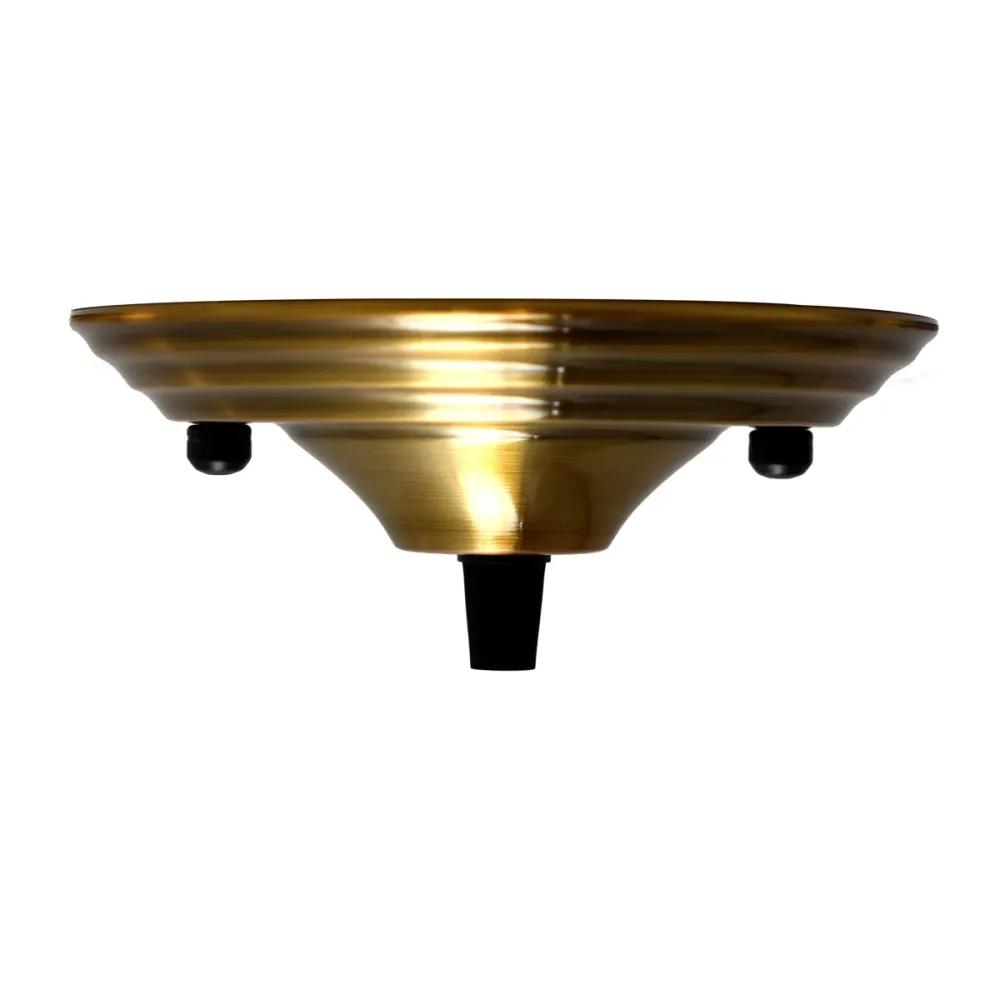 140mm Yellow Brass Single Outlet Ceiling Rose Pendant Light Fitting~2658