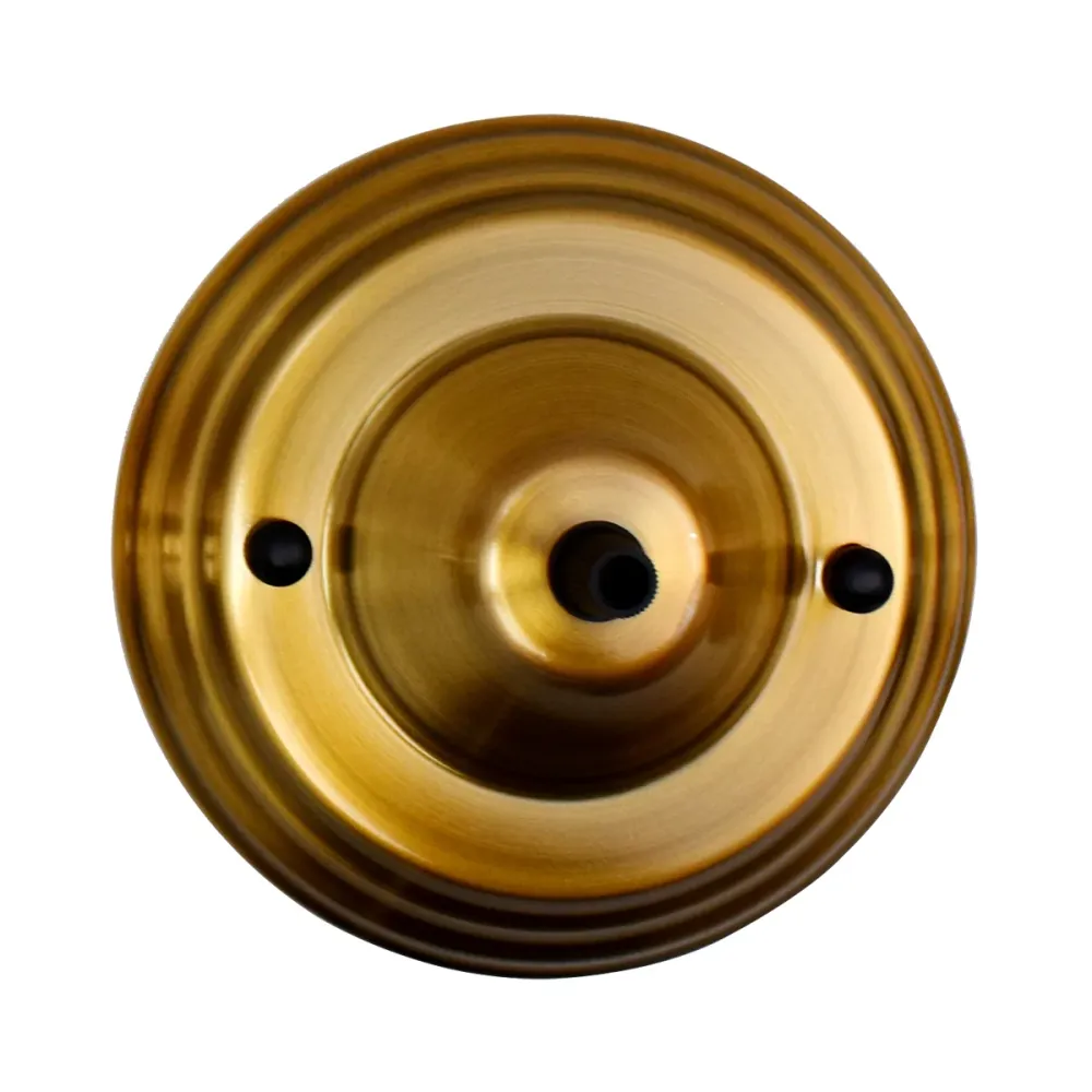 140mm Yellow Brass Single Outlet Ceiling Rose Pendant Light Fitting~2658