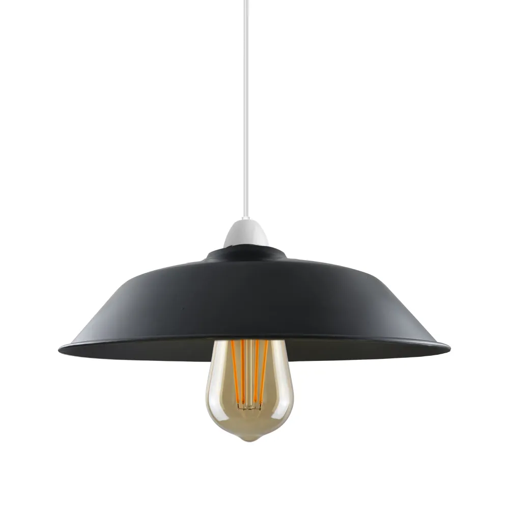 26cm Metal Bowl Ceiling Light Shades Pendant Lamp Shade~2327 Black