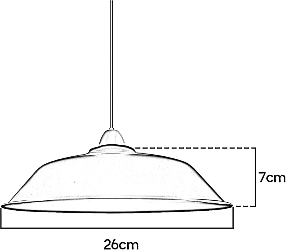 26cm Metal Bowl Ceiling Light Shades Pendant Lamp Shade~2327 Black