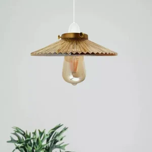 Industrial Style Lampshades Amber Glass Ceiling Pendant Light~2179