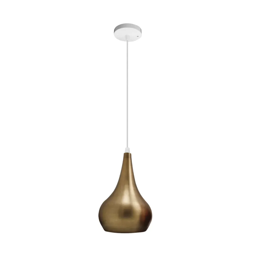 Ceiling Yellow Brass Colour Pendant Lamp Light Retro Industrial Modern Indoor Metal Gloss Style~2545 LEDSone UK Ltd