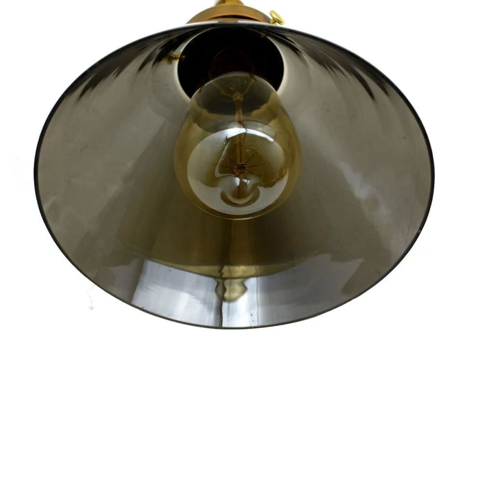 Cone Shape Modern Industrial Ceiling Light Shade Glass Pendant Fittings~2903 LEDSone UK Ltd