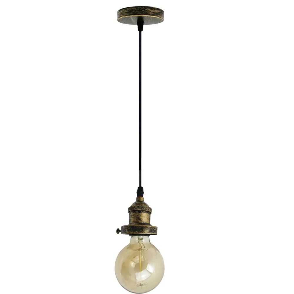 E27 Ceiling Rose Light Fitting Vintage Industrial Pendant Lamp Bulb Holder Light ~2208 LEDSone UK Ltd