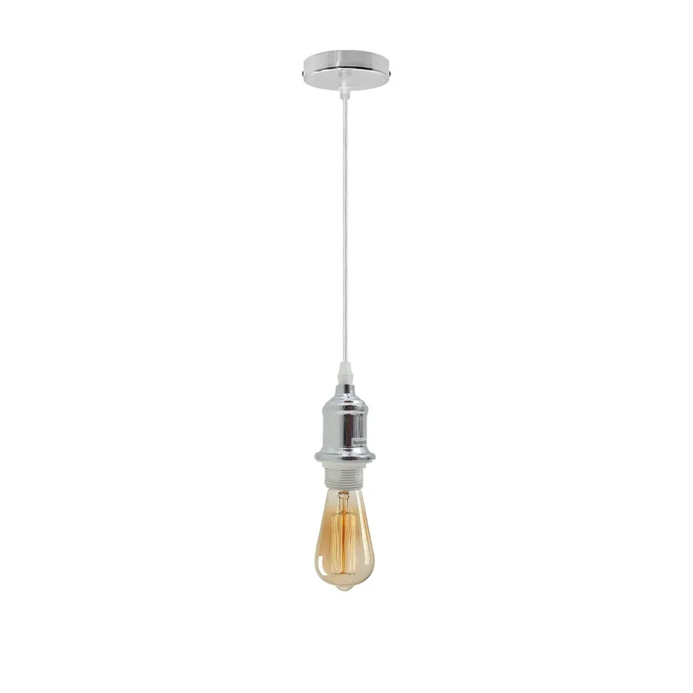 E27 Ceiling Rose Light Fitting Vintage Industrial Pendant Lamp Bulb Holder~2074 LEDSone UK Ltd