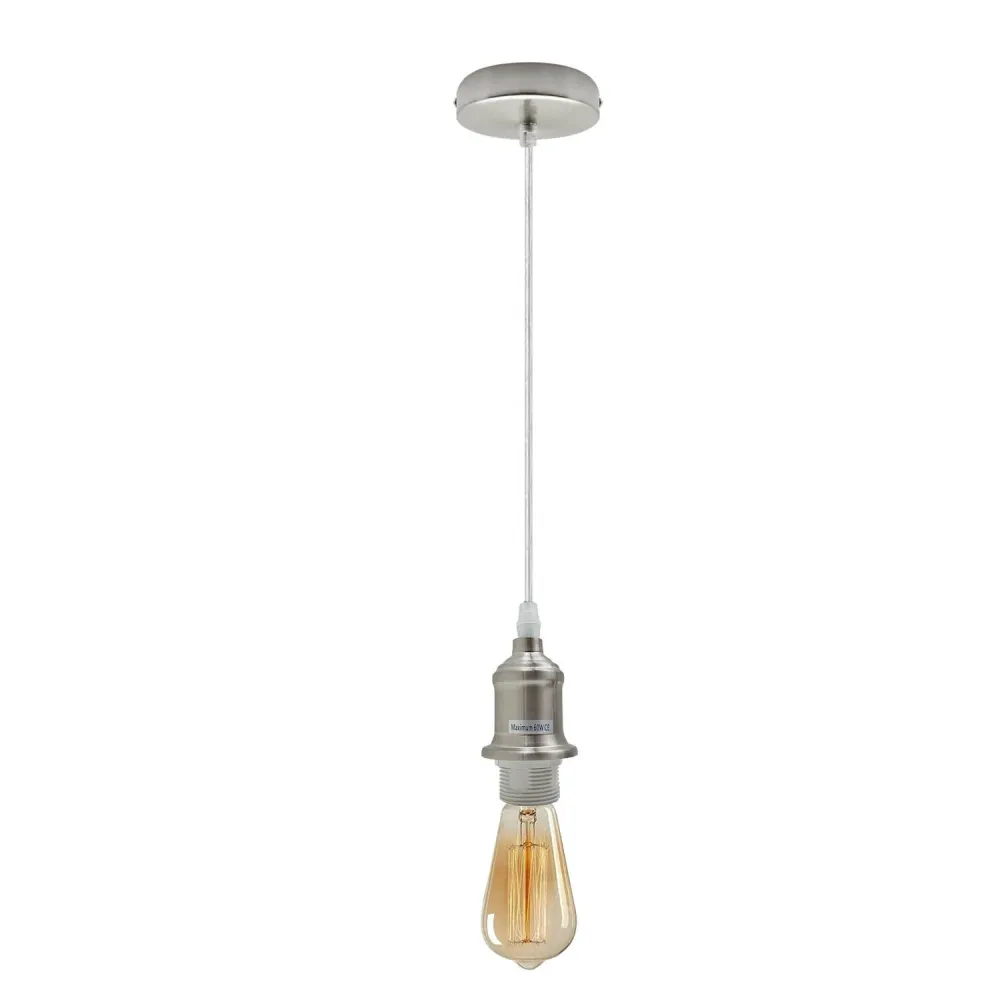 E27 Ceiling Rose Light Fitting Vintage Industrial Pendant Lamp Bulb Holder~2074 LEDSone UK Ltd
