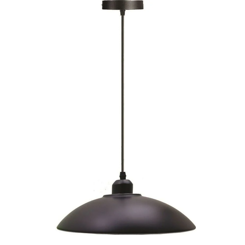 Hanging Lamp Metal Black Color Pendant Lampshade Shade Industrial Living Room Ceiling Light~2604 LEDSone UK Ltd