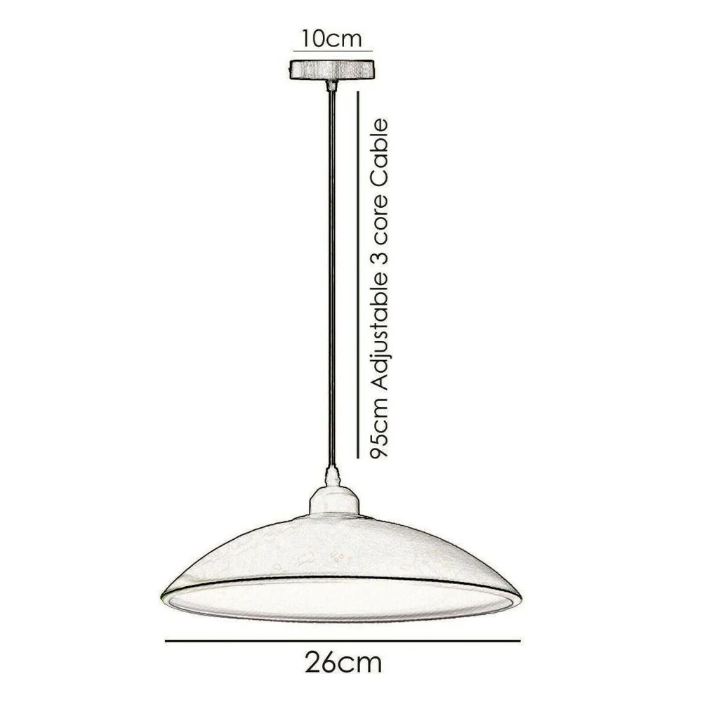 Hanging Lamp Metal Black Color Pendant Lampshade Shade Industrial Living Room Ceiling Light~2604 LEDSone UK Ltd