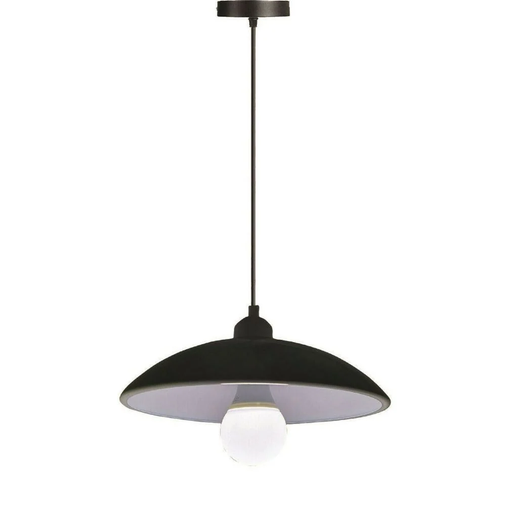 Hanging Lamp Metal Black Color Pendant Lampshade Shade Industrial Living Room Ceiling Light~2604 LEDSone UK Ltd