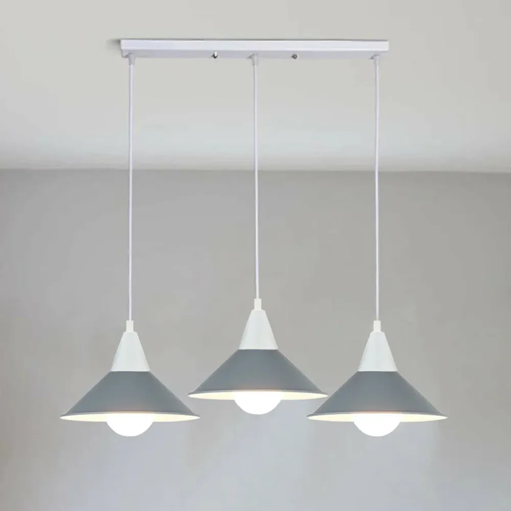 3 Head Modern Chandelier Pendant Light Shade Colour Ceiling Pendant Lampshades~2079 LEDSone UK Ltd