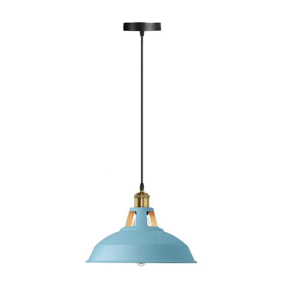 Industrial Blue Retro Loft Metal Hanging Vintage Ceiling Lampshade~3148 LEDSone UK Ltd
