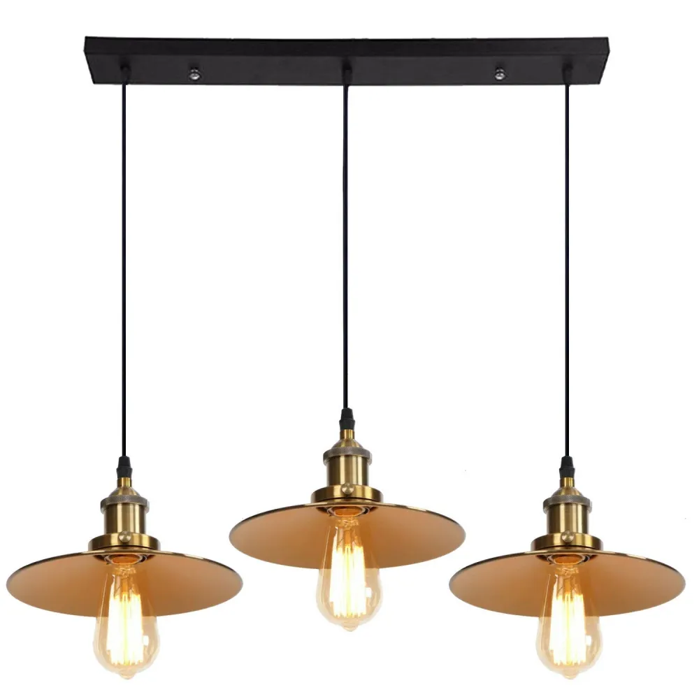 3 Way Modern Ceiling Pendant Cluster Light Fitting Industrial Pendant Lampshade~2139 LEDSone UK Ltd