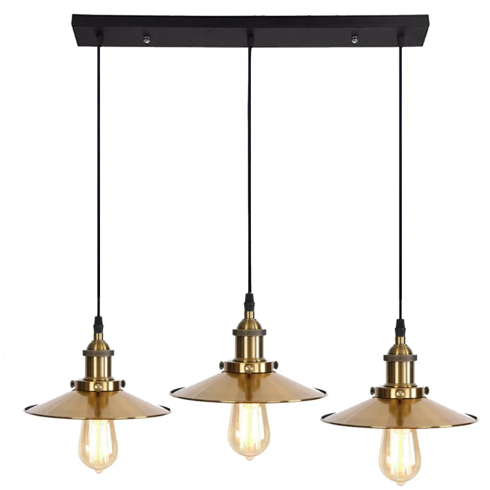 3 Way Modern Ceiling Pendant Cluster Light Fitting Industrial Pendant Lampshade~2139 LEDSone UK Ltd