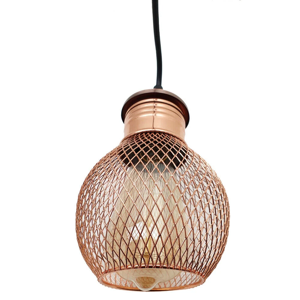 Modern Ball Industrial Retro Loft Metal Ceiling 3 Lamp Pendant Light~3082