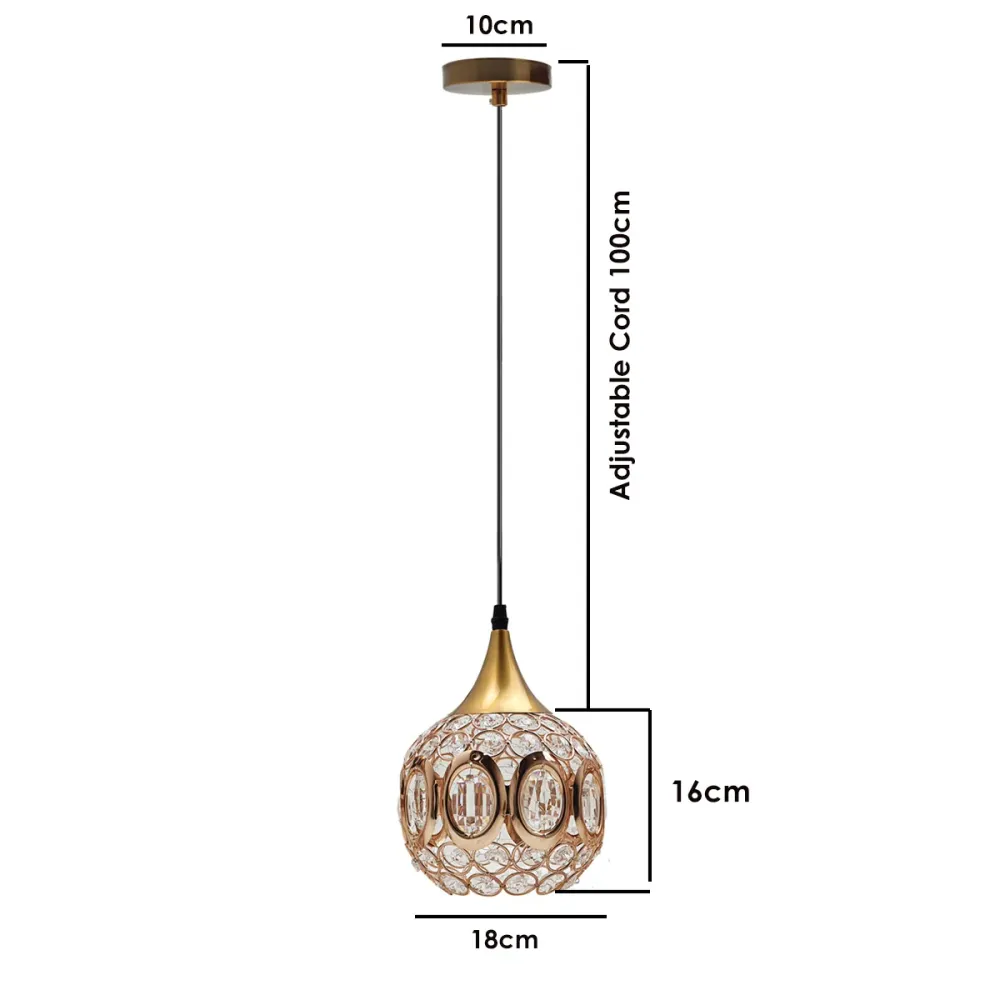 Modern Crystal Ceiling Pendant Lights Kitchen Living Bedroom Pendant Lamps UK~2694