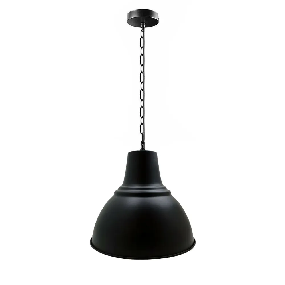 Modern Industrial Pendant Light Lamp Shade FREE Bulbs Ceiling Light Lampshade LED Vintage~2251 Black
