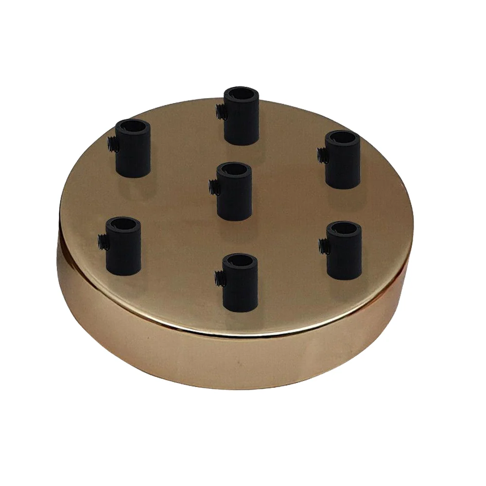 7 Outlet French Gold Metal Ceiling Rose 120x25mm~2795