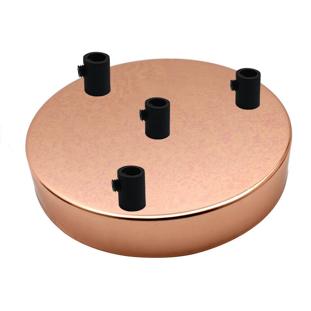 4 Outlet Rose Gold Metal Ceiling Rose 120x25mm~2807