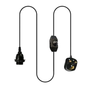 Plug Pendant Switch Holder Lighting E27 Rubber Cable~2115