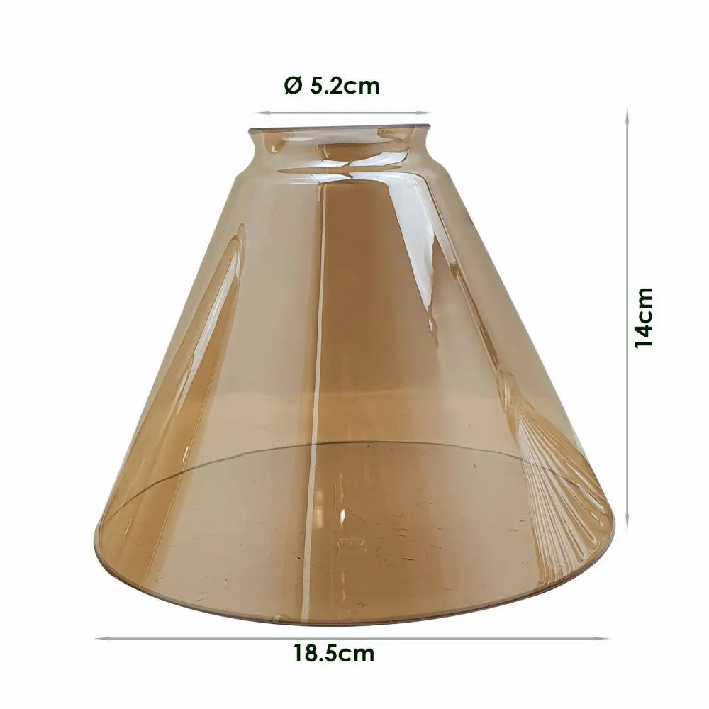 Vintage Amber Glass Pendant Lampshade E27 Ceiling Light~2183