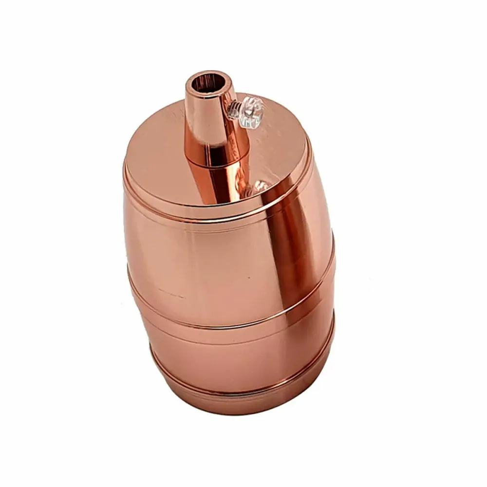 Vintage Barrel Metal Lamp Holder E27 Rose Gold Fitting ~2717