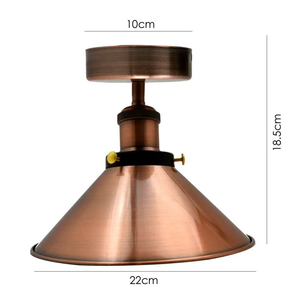 Vintage Industrial Ceiling Lights Retro Pendant Copper Shade Sconce Lamp~2601