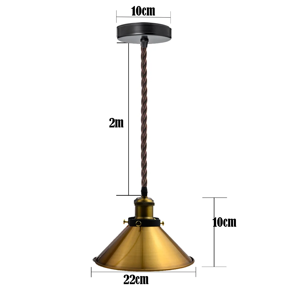 Vintage Modern Brass Ceiling Lamp Shade – Yellow Finish~3204