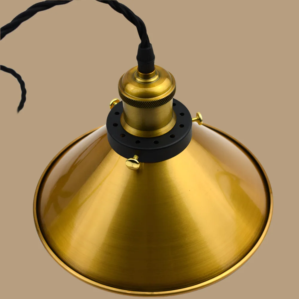 Vintage Modern Brass Ceiling Lamp Shade – Yellow Finish~3204