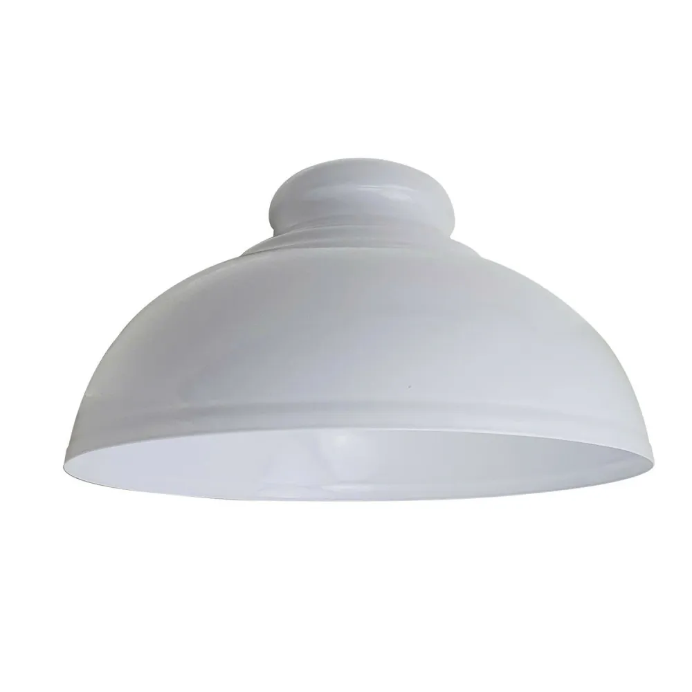 White Retro Style Coolie Tapered Metal Ceiling Pendant Lampshade ~2081