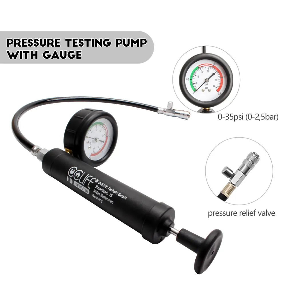 Universial Car Cooling System Kit Zbiornik wody Leak Detector Radiator ciśnienie Vacuum Tester 28 szt.