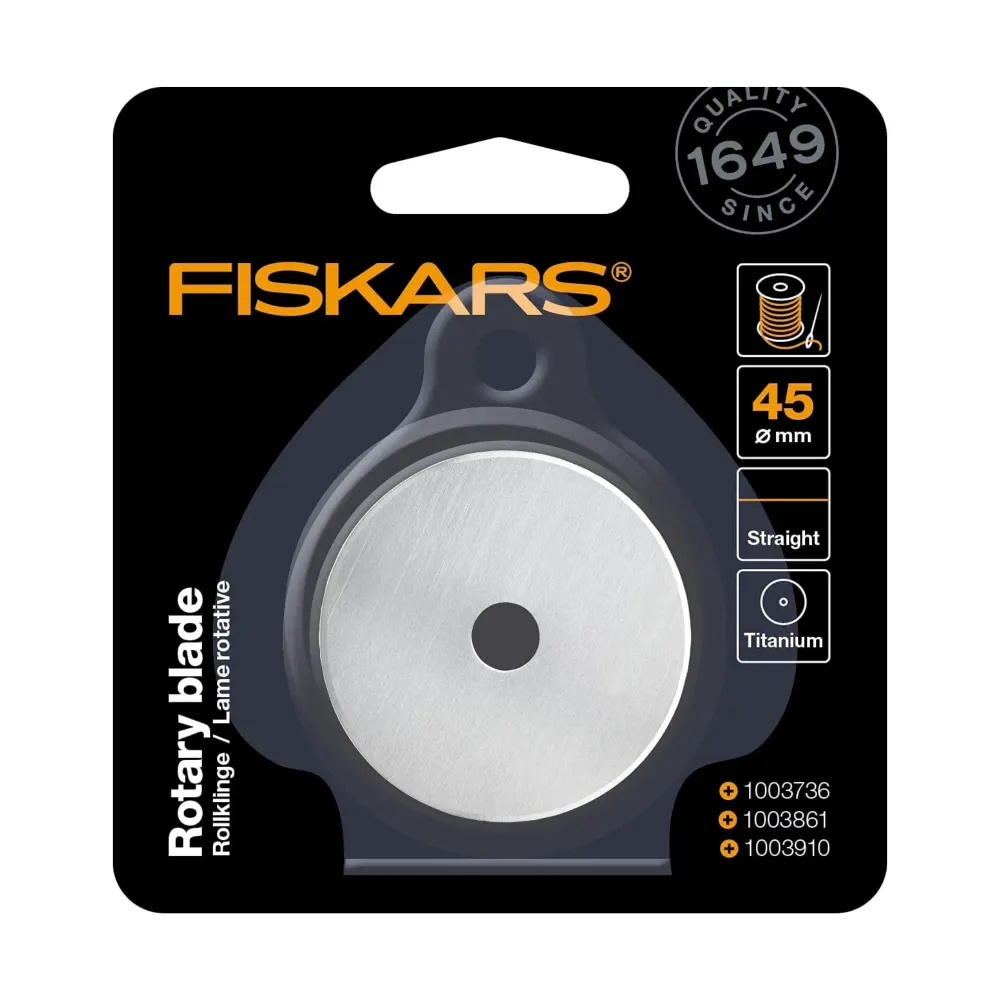 Zamienne ostrze obrotowe tytanowe - cięcie proste - średnica 45 mm - Fiskars