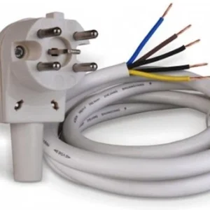 Wtyczka Perilex z bardzo grubym kablem połączeniowym, 5x2,5 mm, 3 metry BIAŁ indukcja, ceramika, piekarnik MDR LED®