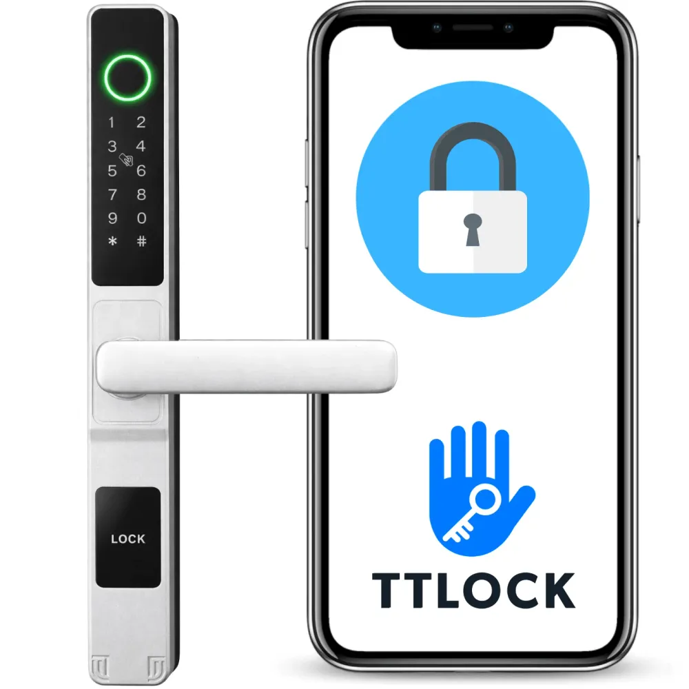 Zamek elektroniczny klamka A209 50/72 TTLock Silver