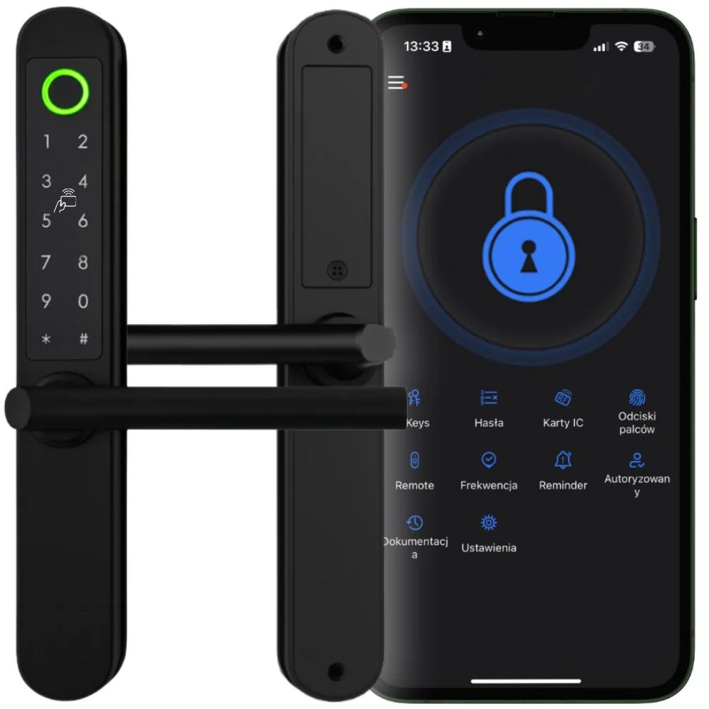 Zamek elektroniczny klamka A211F 50/72 TTLock Black