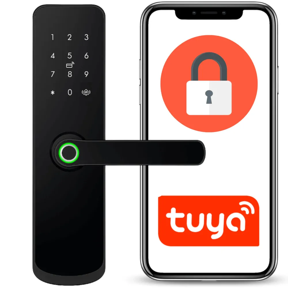 Zamek elektroniczny klamka A260 50/72 Tuya Smart Black