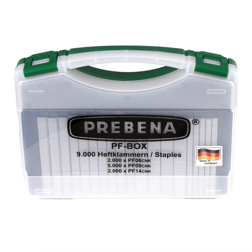 Prebena DNPF16 gwoździarka pneumatyczna zszywacz pneumatyczny + zszywki PF-BOX 9.000 szt.