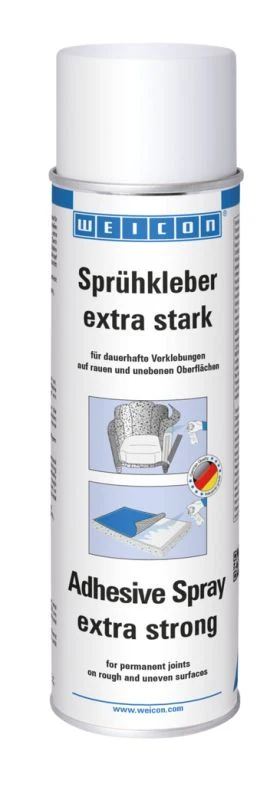 WEICON Adhesive EXTRA STRONG - Klej w sprayu do klejenia filcu, sztucznej skóry i materiałów izolacyjnych