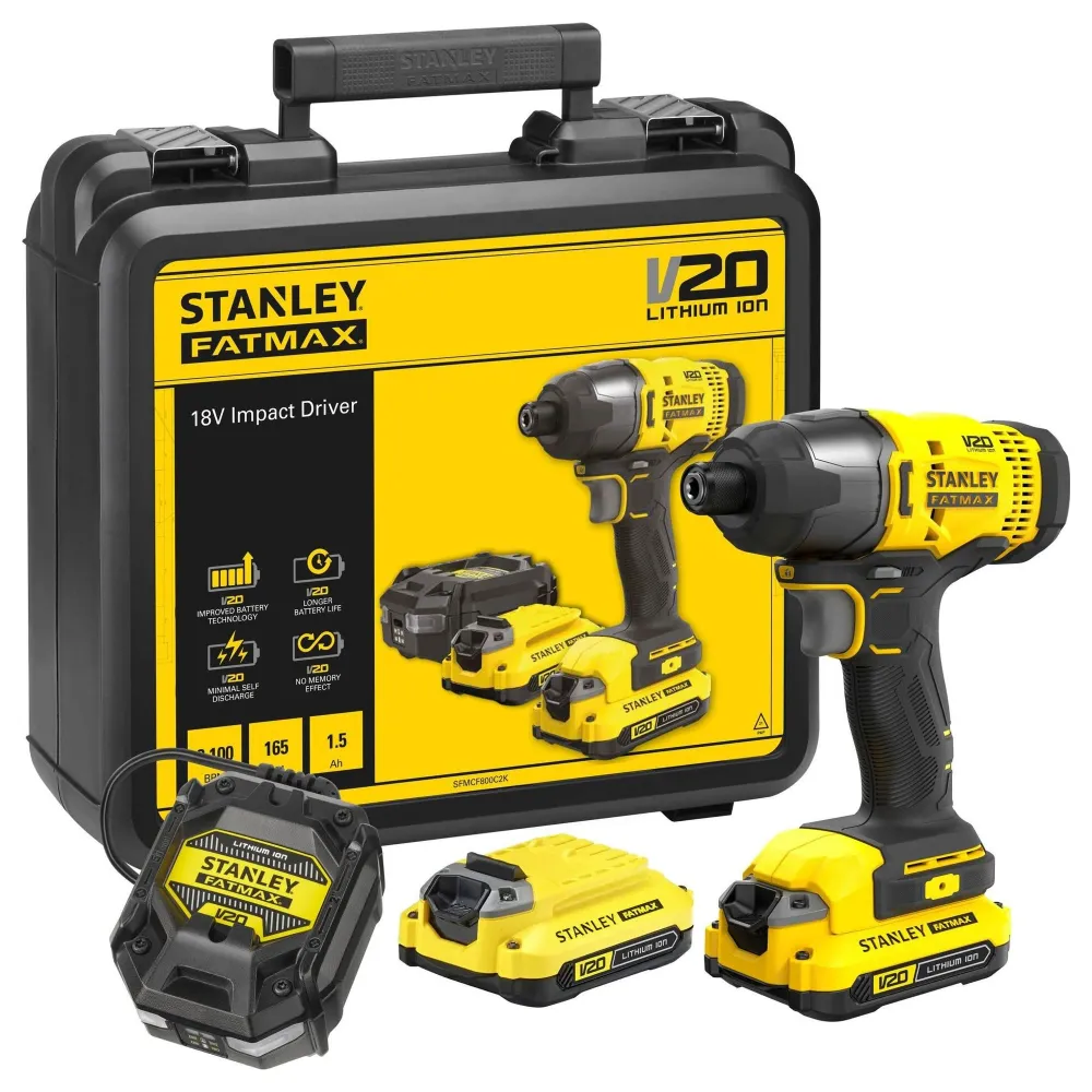 Klucz udarowy Stanley FatMax SFMCF800C2K-QW 18 V 1,5 Ah