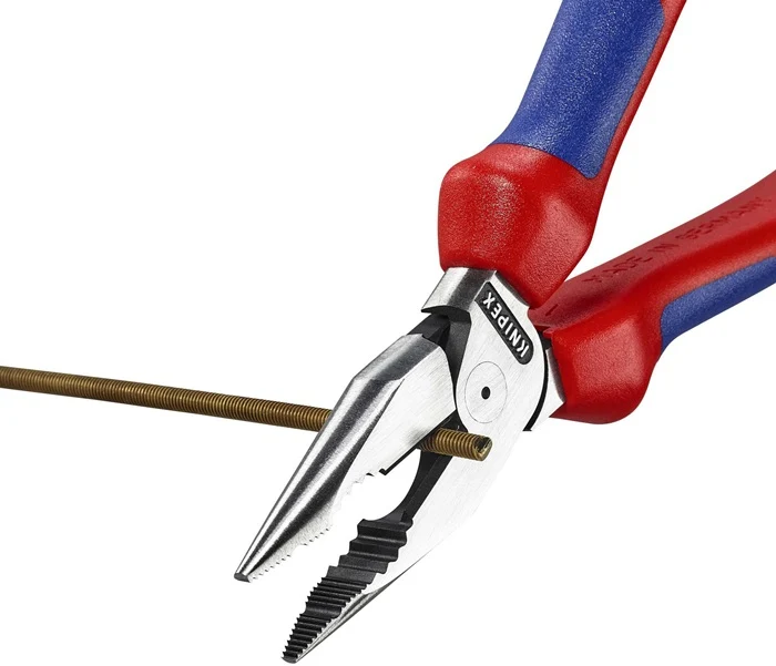 Szczypce uniwersalne z noskiem igłowym Knipex ( 8002875243 ) długość 185 mm czarne atramentowane