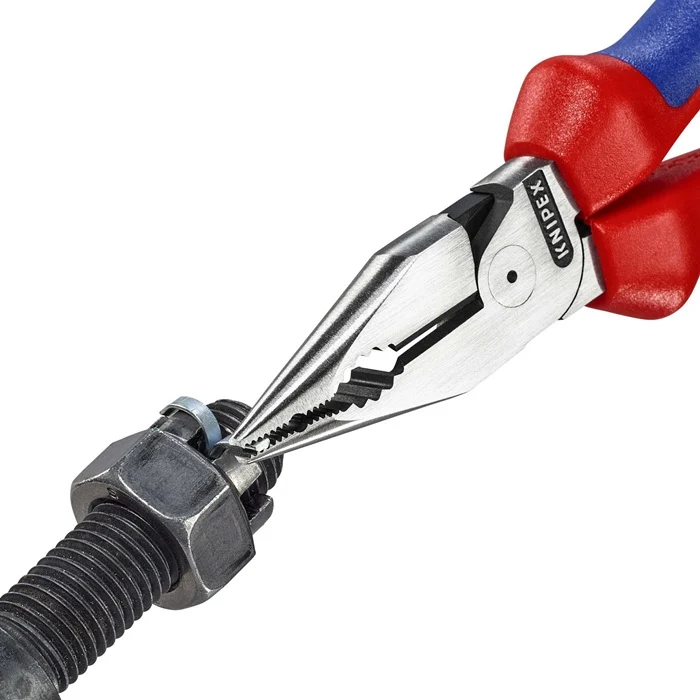 Szczypce uniwersalne z noskiem igłowym Knipex ( 8002875243 ) długość 185 mm czarne atramentowane