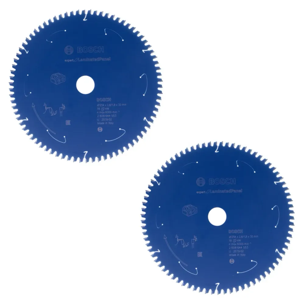 Tarcza pilarska Bosch Expert do paneli laminowanych 254 x 1,8 x 30 mm 78 zębów ( 2x 2608644553 ) Bosch Professional