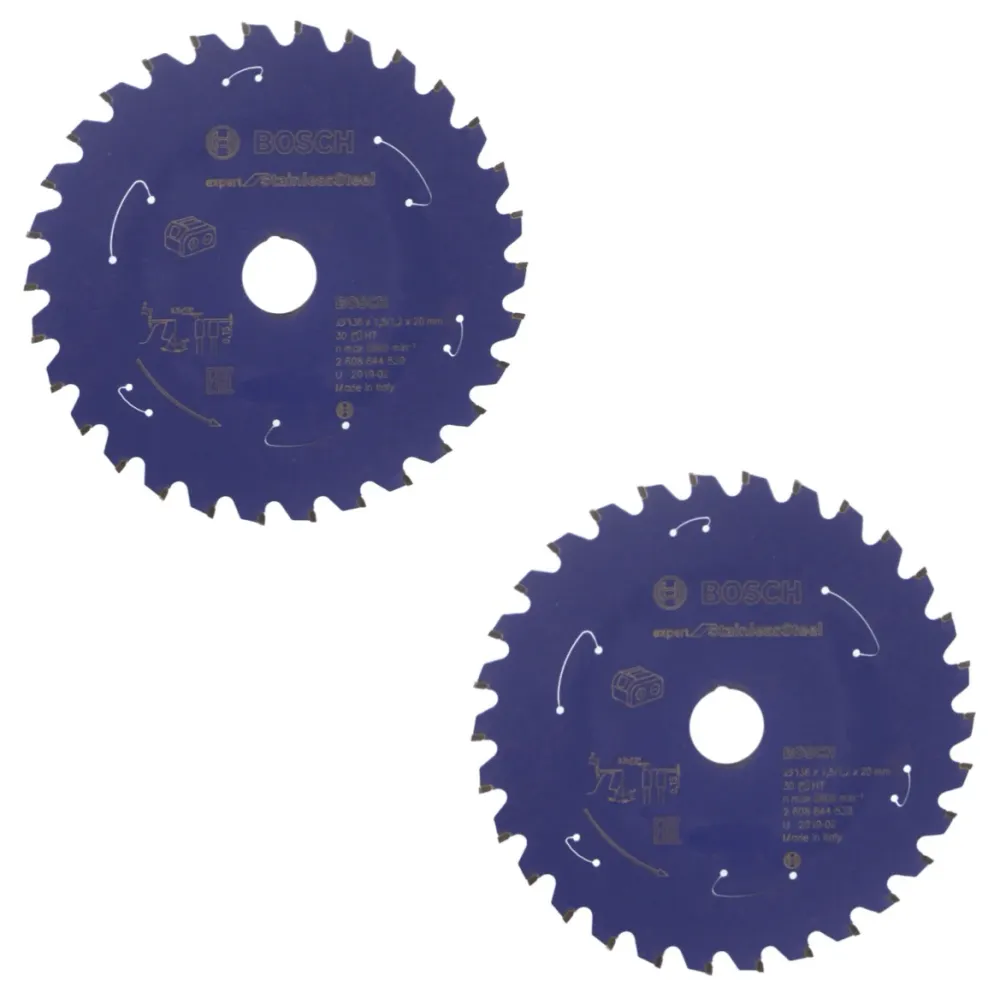 Tarcza pilarska Bosch Expert do stali nierdzewnej 136 x 1,5 x 20 / 15,875 mm 30 zębów (2x 2608644530 ) Bosch Professional