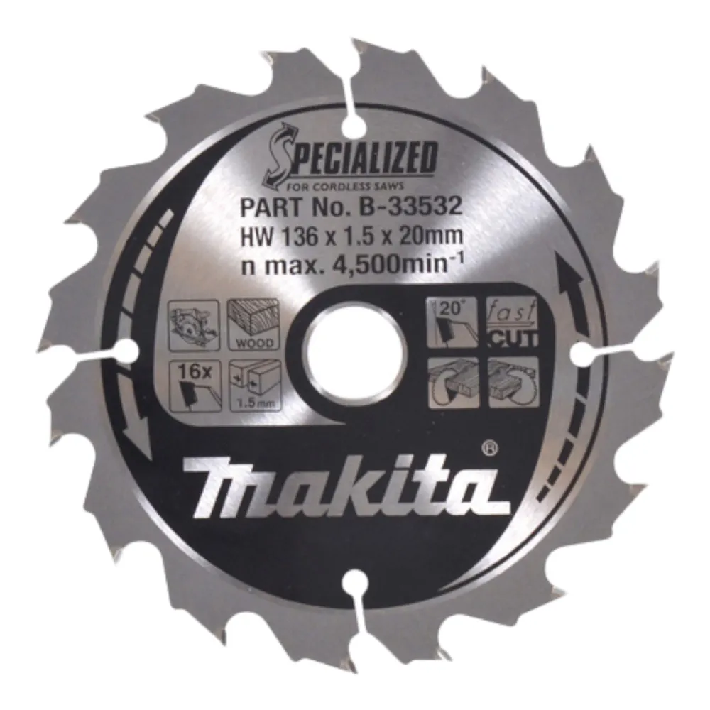 Zestaw 3 brzeszczotów Makita 136 x 20 x 1 mm 16T + 24T ( B-33897 )