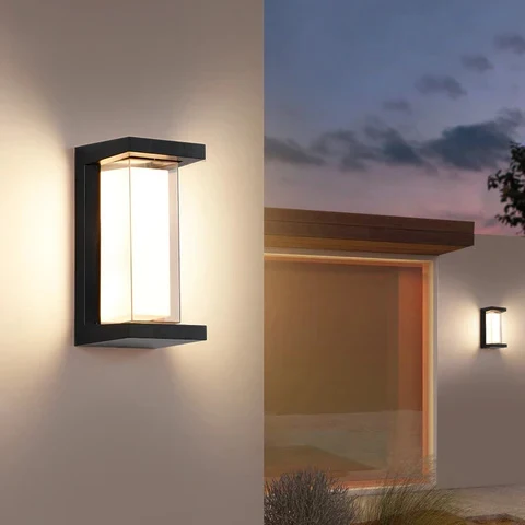 Wodoodporna zewnętrzna lampa ścienna LED