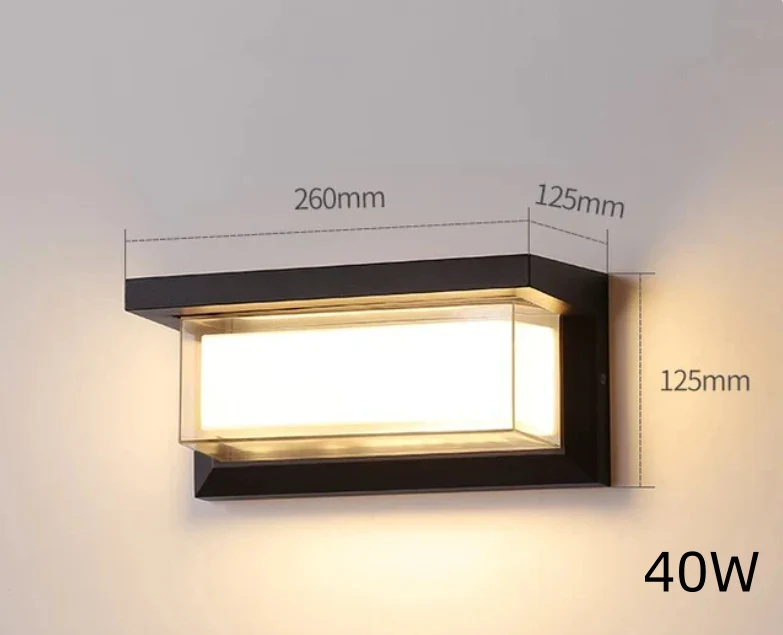 Wodoodporna zewnętrzna lampa ścienna LED