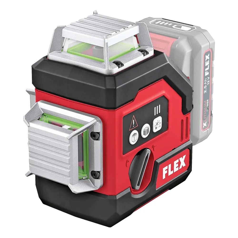 Zestaw lasera krzyżowego Flex ALC 3/360-G/R 12 V 2,5 Ah