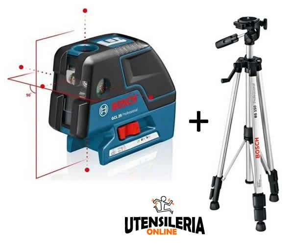 Bosch poziomica laserowa GCL 25 Professional punkty i linie ze statywem BT150
