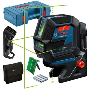 Bosch Poziomica laserowa krzyżowa GCL 2-50 G Professional zielona 15m IP64 linie punkty
