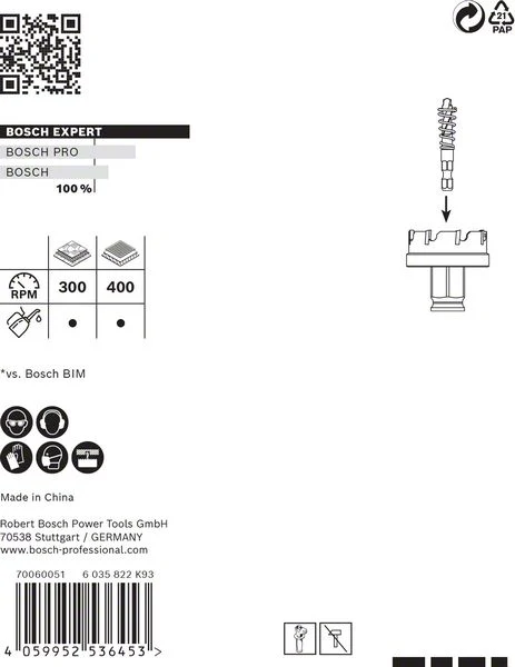 Otwornica BOSCH Expert Pił do blachy Ø 40 mm głębokość cięcia 5 mm ( 4000800274 )